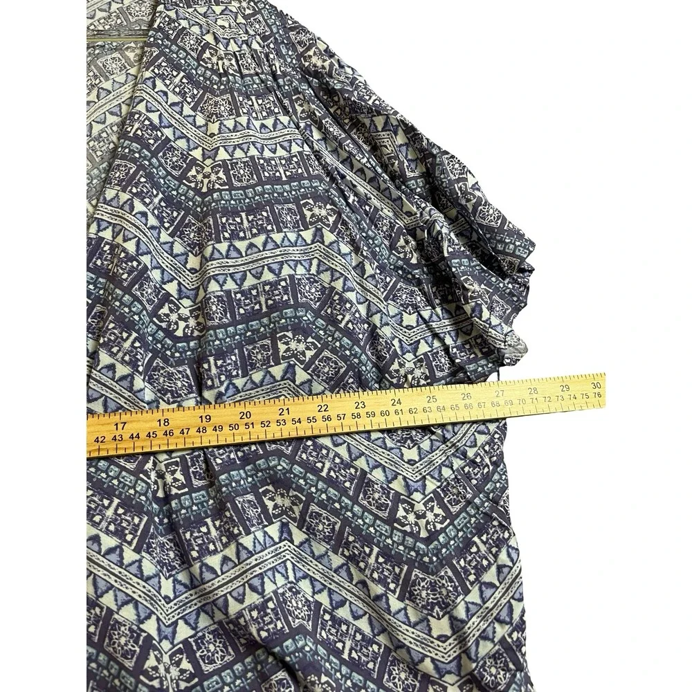 Victorias Secret Blue Geometric Fringe Kimono Wrap Swim Cover Up  XS/S